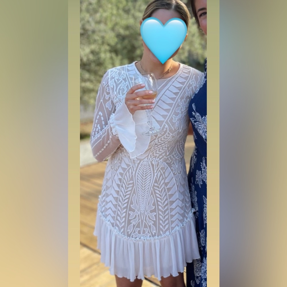VICI White Ruffle Mini Dress - Picture 3 of 4